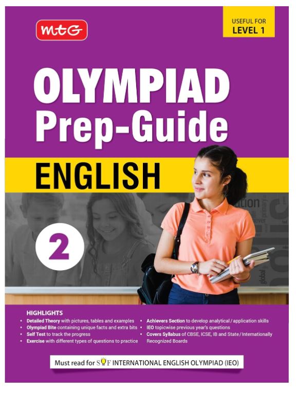 MTG Olympiad Prep-Guide Class 2 English (IEO) - Detailed Theory, Self Test with IEO Topicwise Previous Year Question Paper For SOF 2024-25 Exam